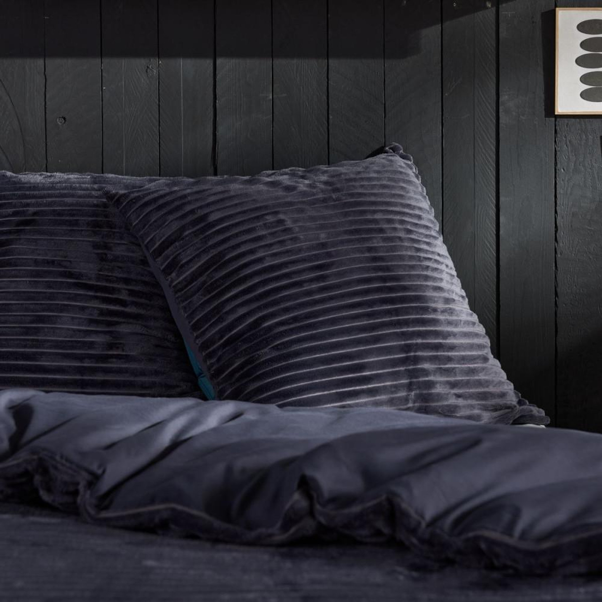 Voir la diapositive 2 : Today Parure de lit - TODAY - Cotelé - 2 personnes - 220 x 240 cm - Gris anthracite uni
