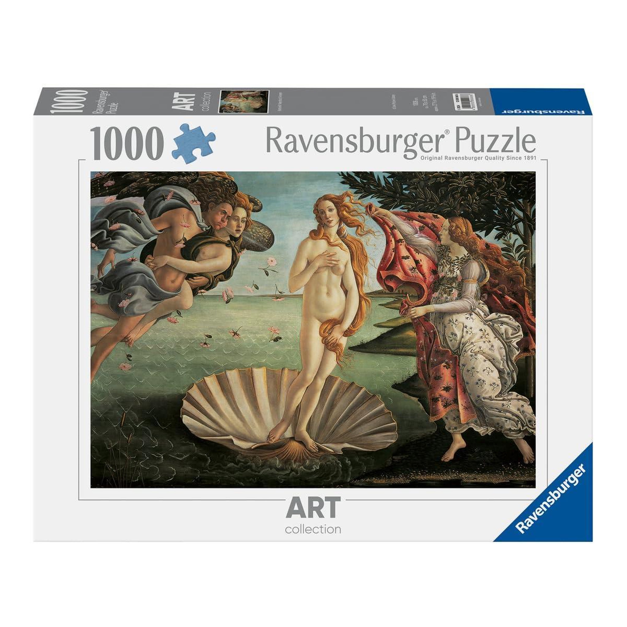 RAVENSBURGER Puzzle 1000 pièces - Art Collection - La Naissance de Vénus/Sandro Botticelli