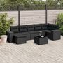 Voir la diapositive 1 : VIDAXL Salon de jardin 8 pcs avec coussins noir resine tressee