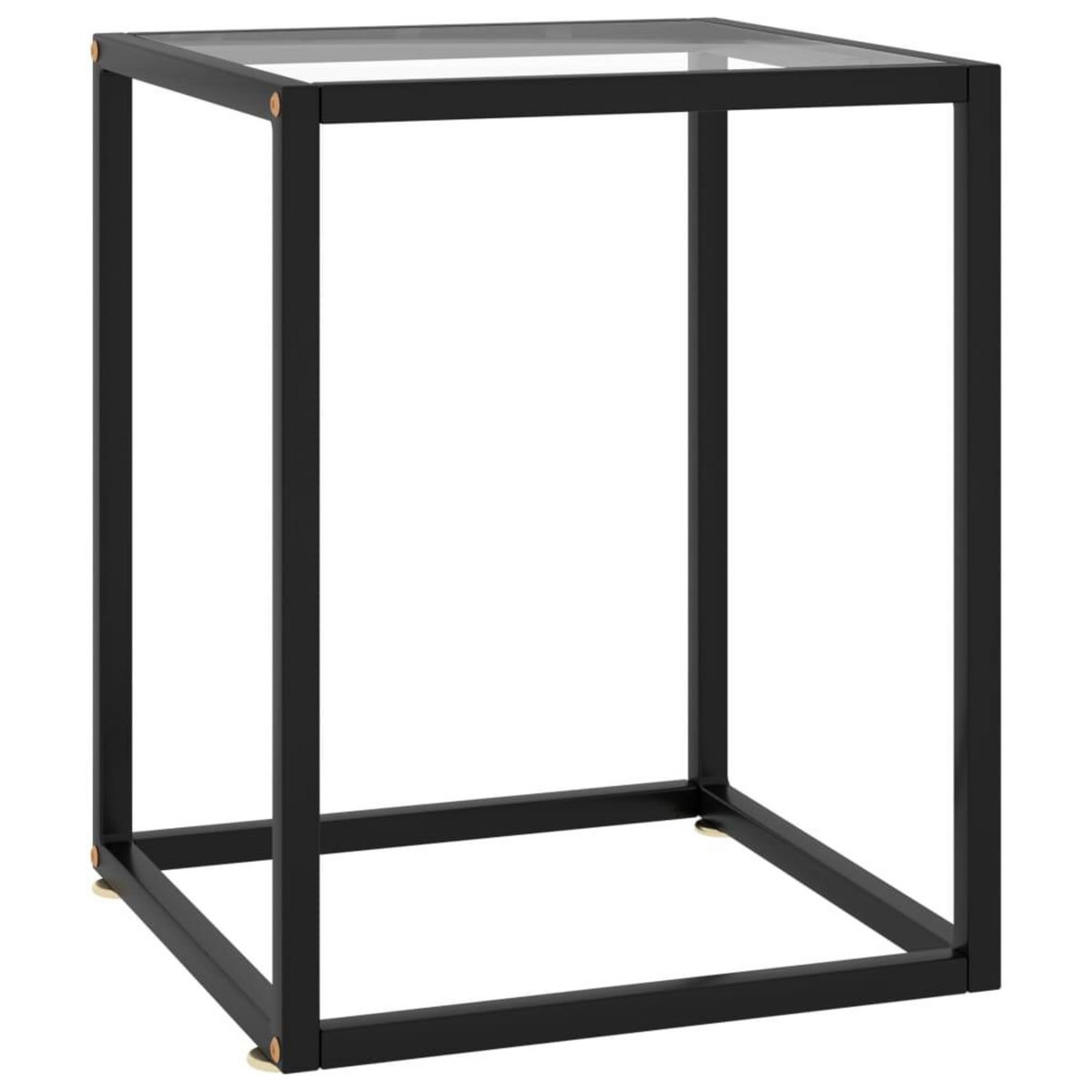 VIDAXL Table basse Noir avec verre trempe 40x40x50 cm