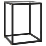 VIDAXL Table basse Noir avec verre trempe 40x40x50 cm