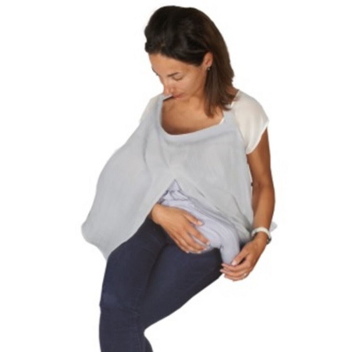 TINEO Voile d'allaitement gris