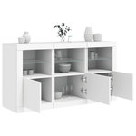 VIDAXL Buffet avec lumieres LED blanc 123x37x67 cm