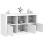 Voir la diapositive 1 : VIDAXL Buffet avec lumieres LED blanc 123x37x67 cm
