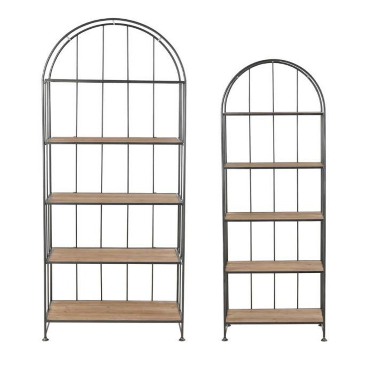 Paris Prix Lot de 2 Étagères Déco  Carambo  182cm Marron