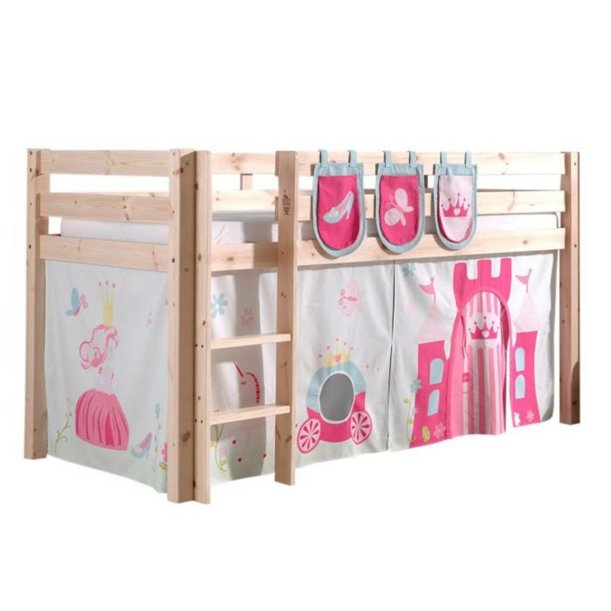 Paris Prix Pack - Lit Enfant, Tente & 3 Pochettes  Pino Princesse  Naturel