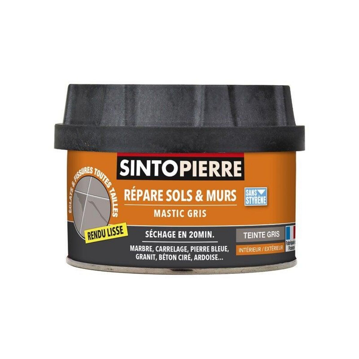 CENTRALE BRICO Mastic reparation Sintopierre gris boite 280g/170ml