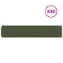 Voir la diapositive 2 : VIDAXL Bordures pelouse 30pcs vert olive 20x103cm acier lamine a froid