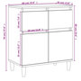 Voir la diapositive 6 : VIDAXL Buffet Blanc 60x35x70 cm Bois d'ingenierie