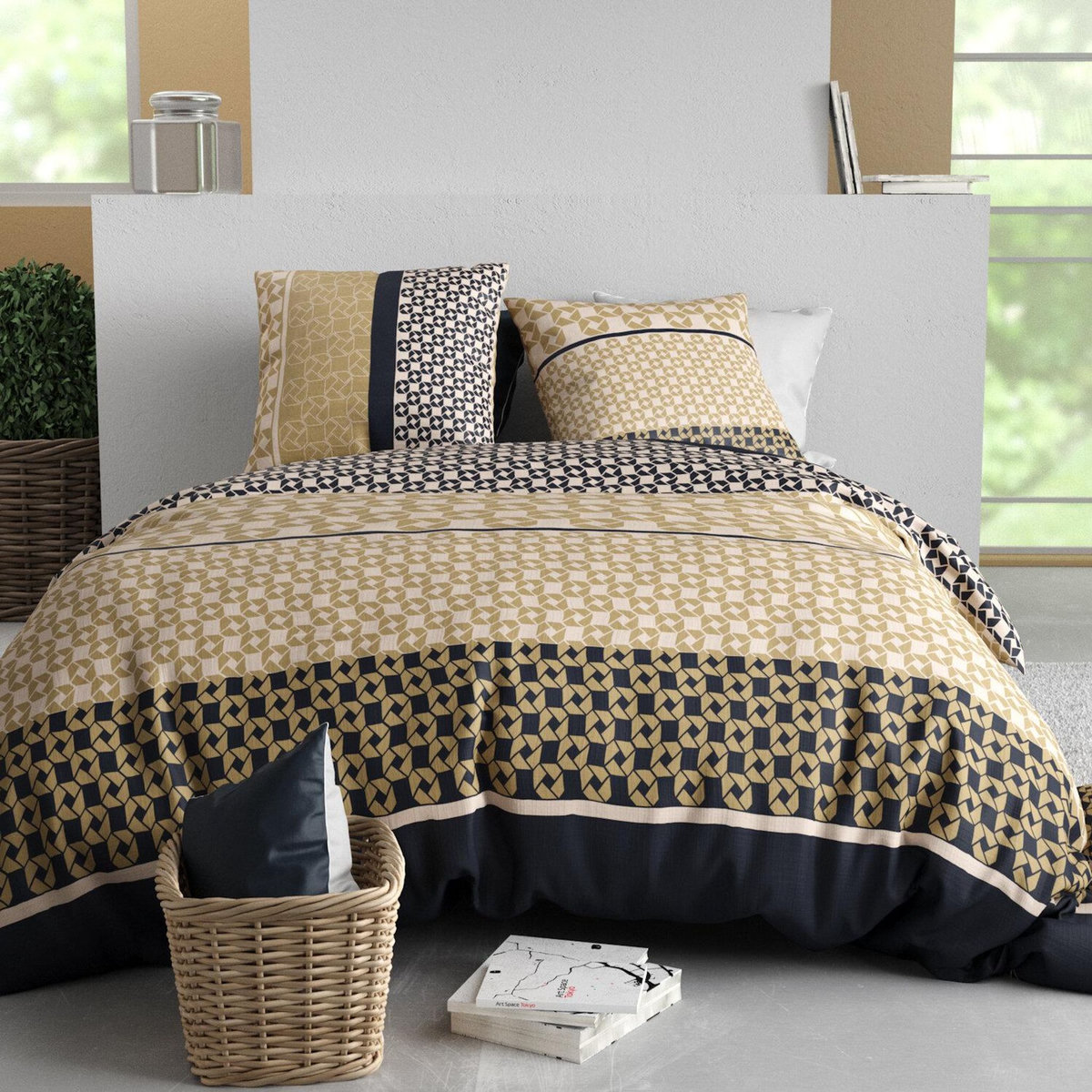 ATELIER DU COTON Parure housse de couette 100% coton 57fils luxore