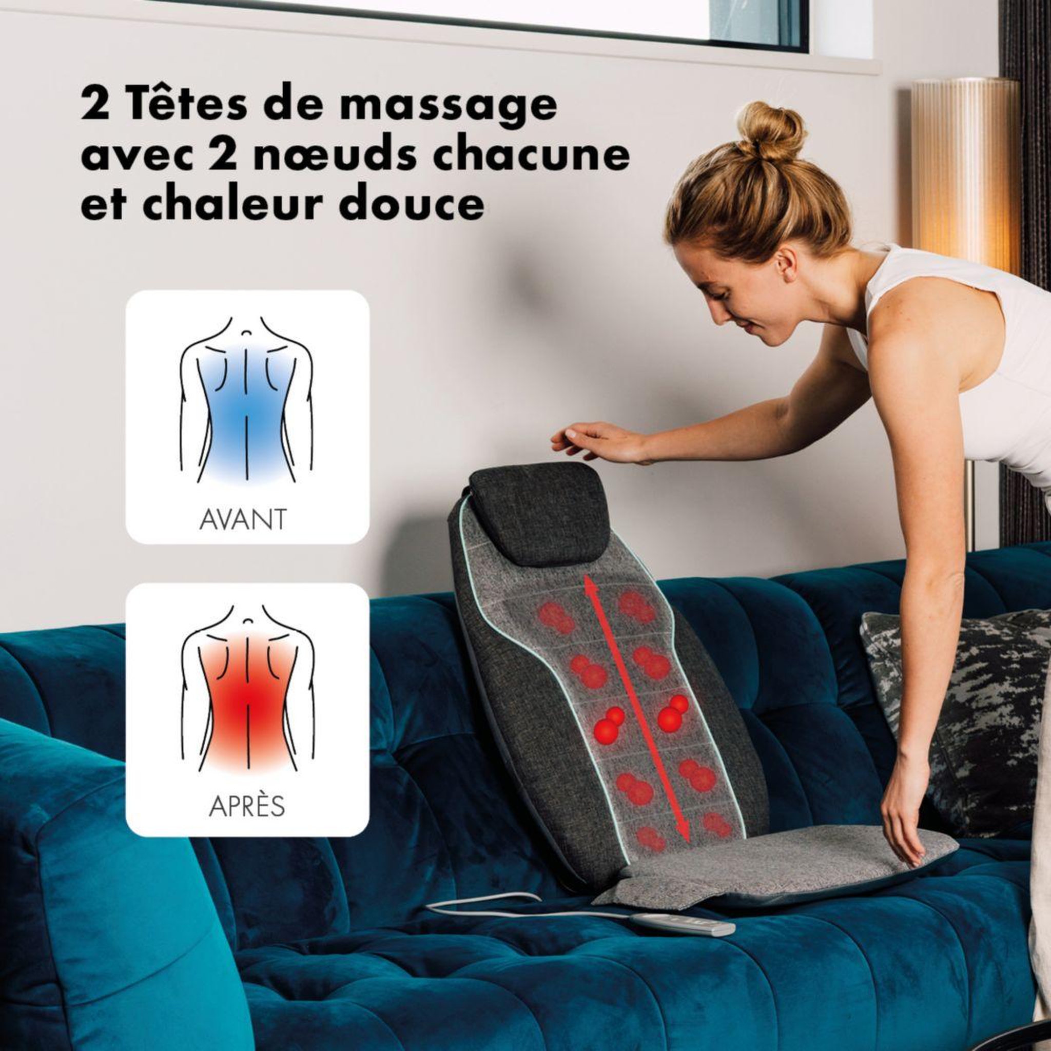 Voir la diapositive 3 : ZEN Siège de massage atlas shiatsu & aromathérapie