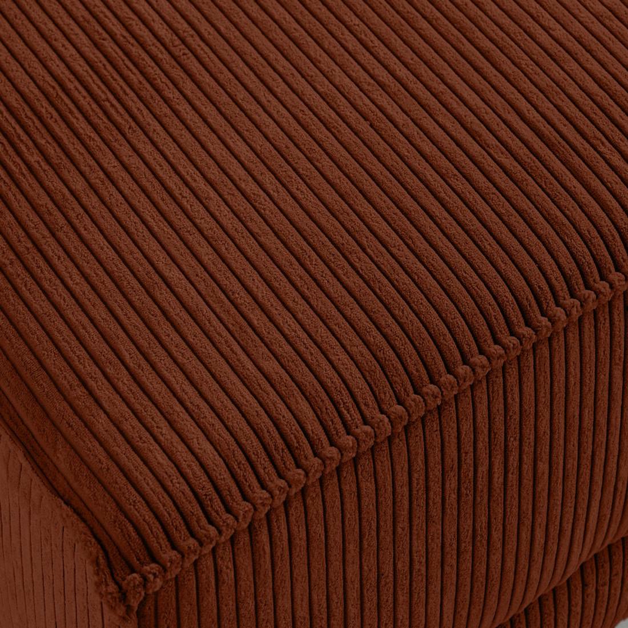 Voir la diapositive 4 : BEST MOBILIER Charlie - pouf - pieds hauts - en velours côtelé