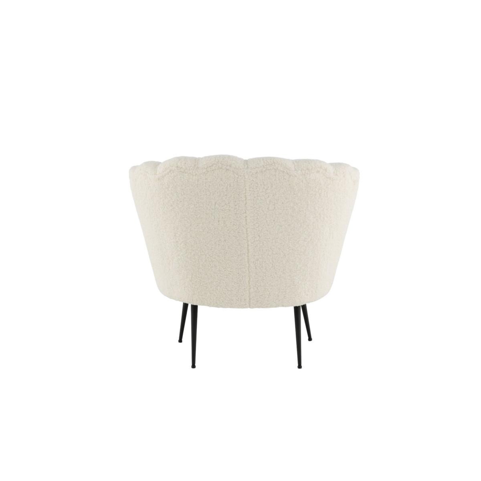 Voir la diapositive 5 : Paris Prix Fauteuil coquillage bouclette  calais  83cm blanc