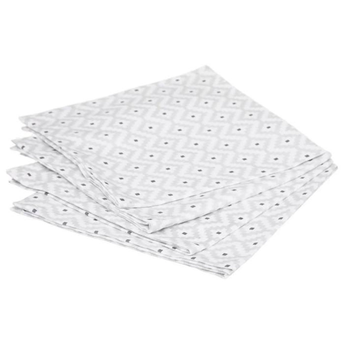 ATMOSPHERA Lot de 4 Serviettes de Table  Etnik  40x40cm Gris