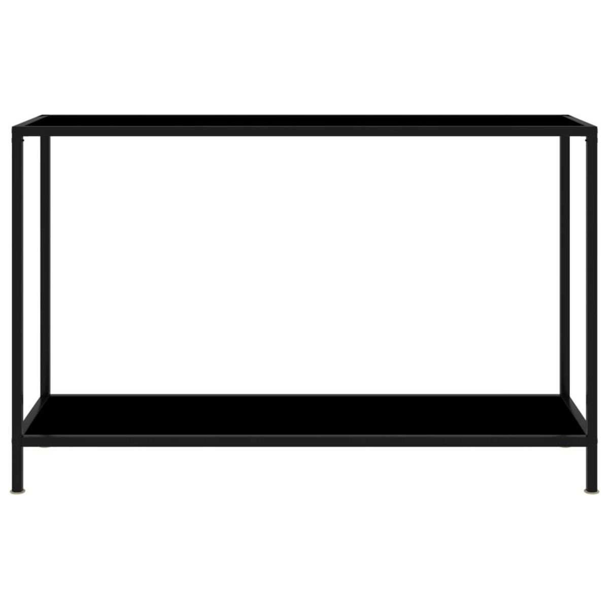 VIDAXL Table console Noir 120x35x75 cm Verre trempe