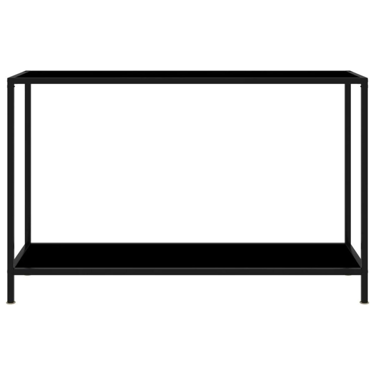 VIDAXL Table console Noir 120x35x75 cm Verre trempe