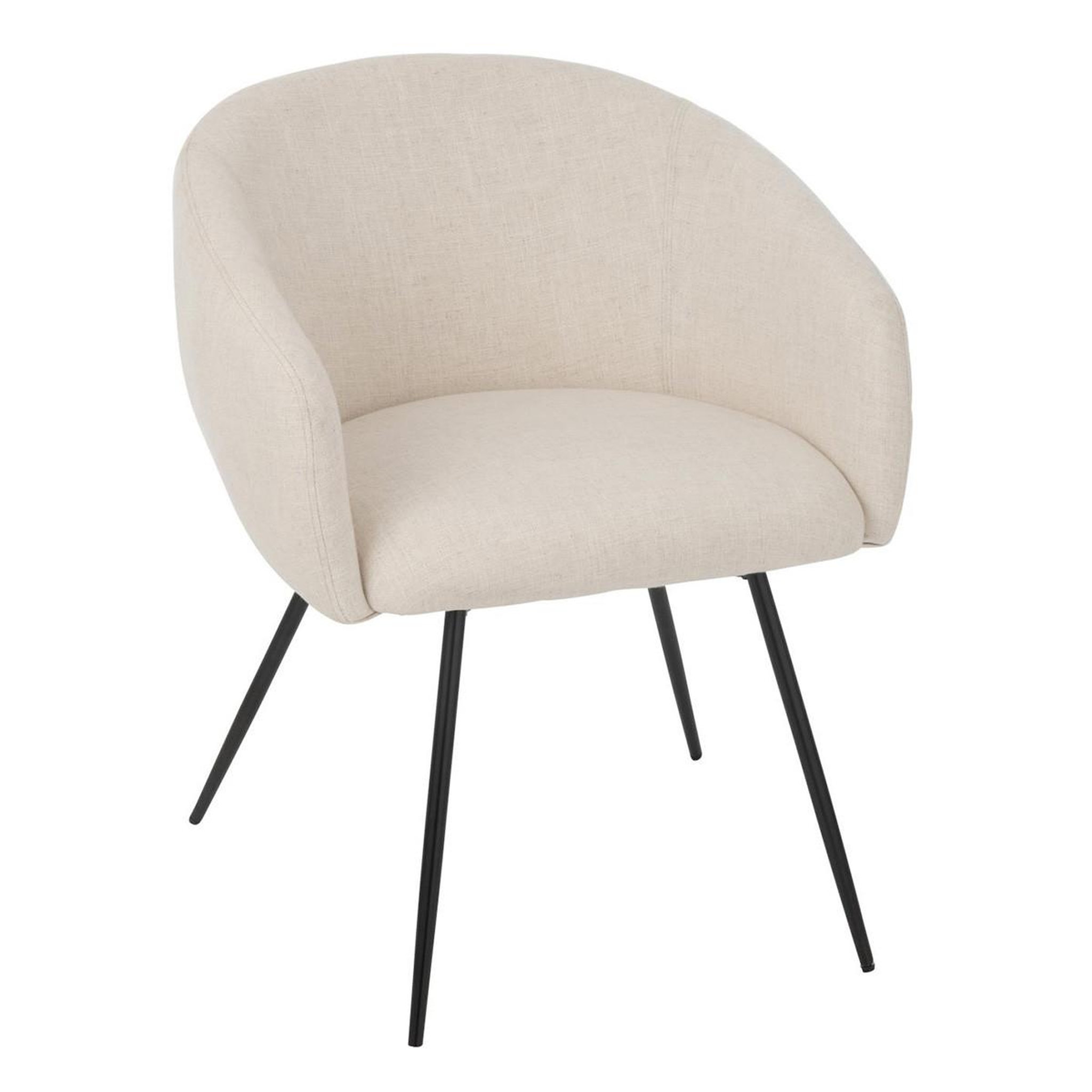 J-LINE Chaise design  wales  75cm ivoire