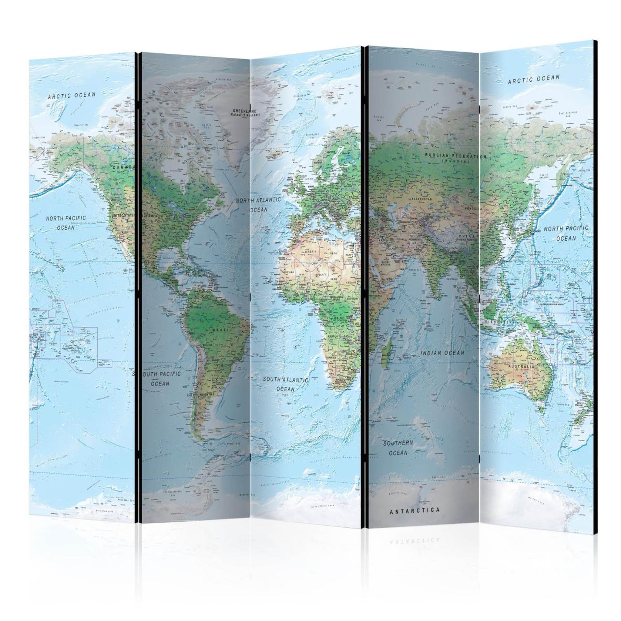Paris Prix Paravent 5 volets  world map  172x225cm