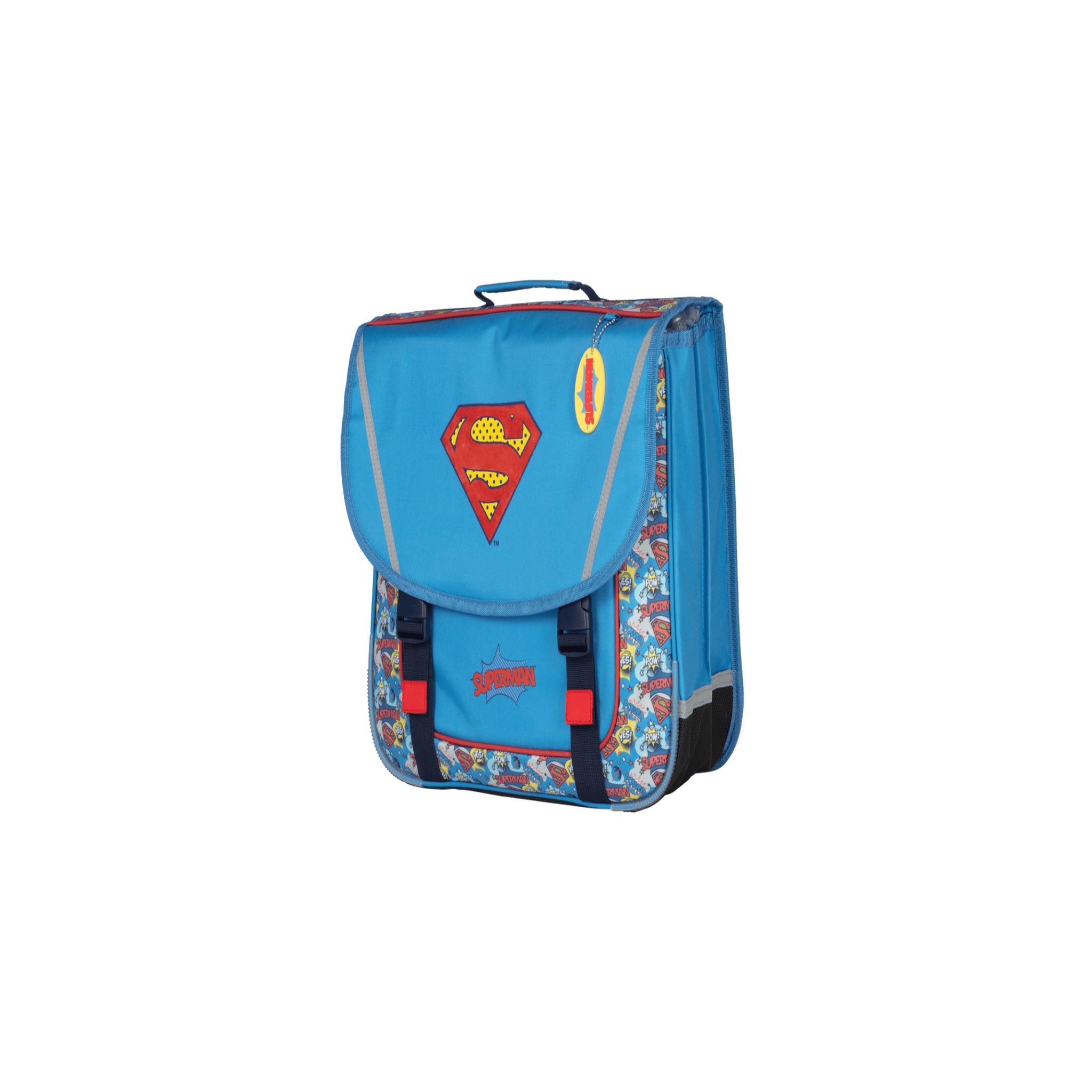 Voir la diapositive 2 : Bagtrotter Superman - Cartable scolaire 38 cm - Garçon - Bleu/Rouge - 2 compartiments