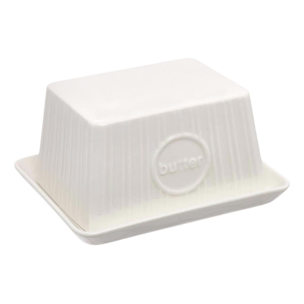 FIVE Beurrier en Céramique  Monty  15cm Blanc