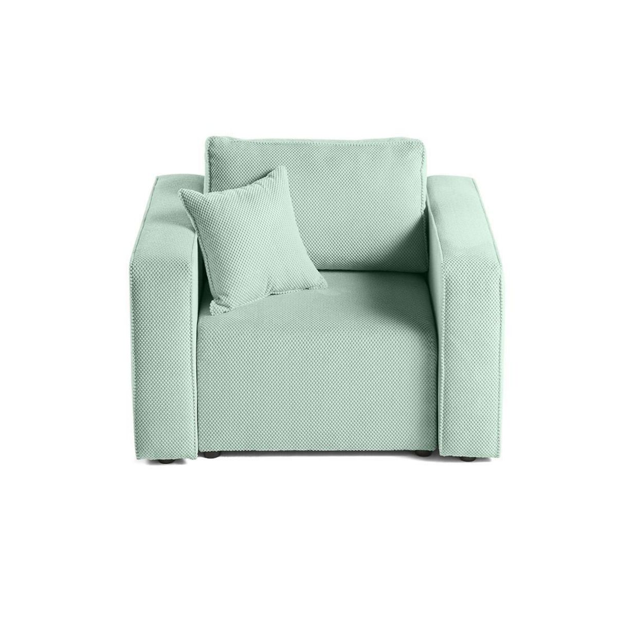 BEST MOBILIER Topaze - fauteuil - en velours texturé