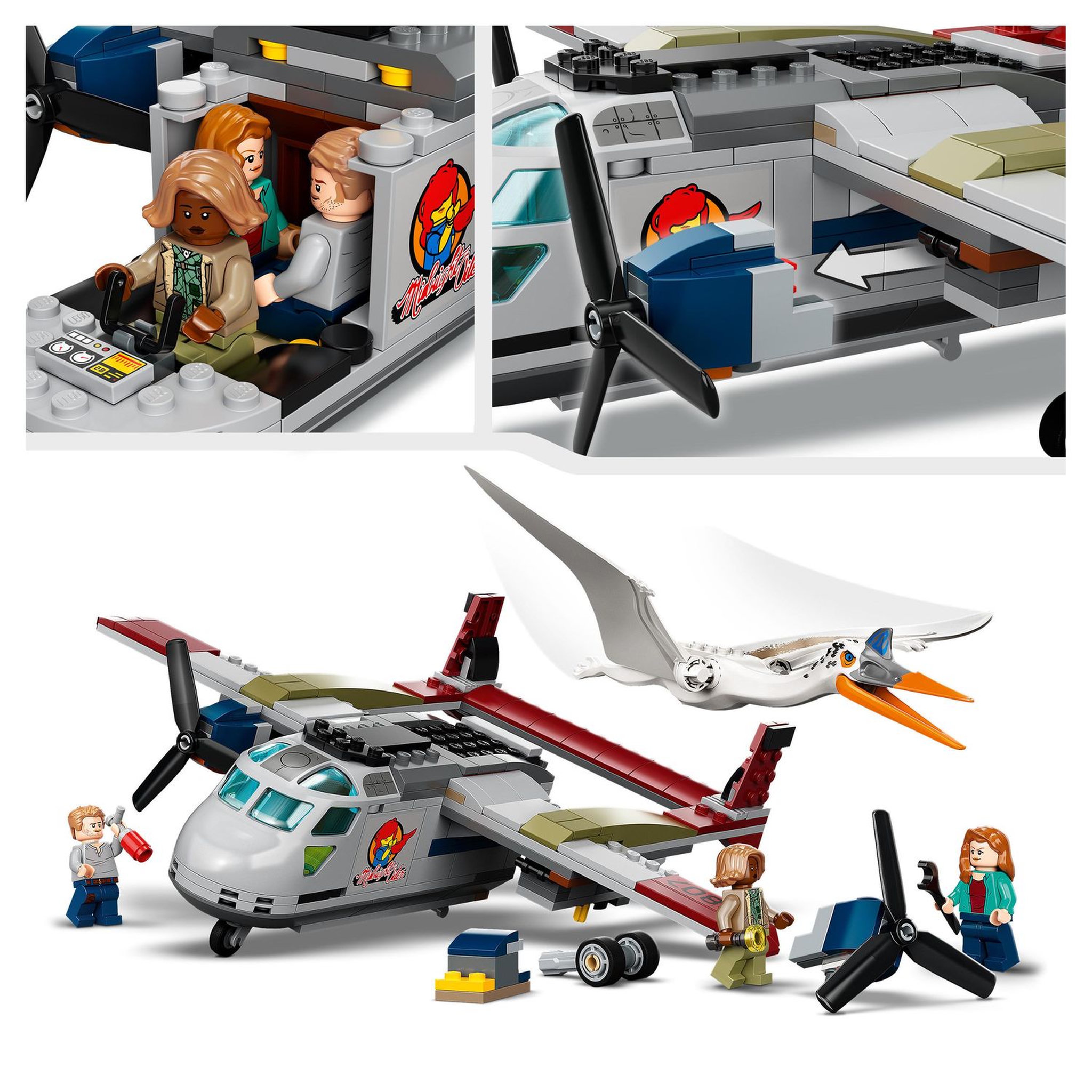 Voir la diapositive 5 : LEGO Jurassic World 76947 L&rsquo;Embuscade en Avion du Quetzalcoatlus, Dinosaure Jouet et Avion