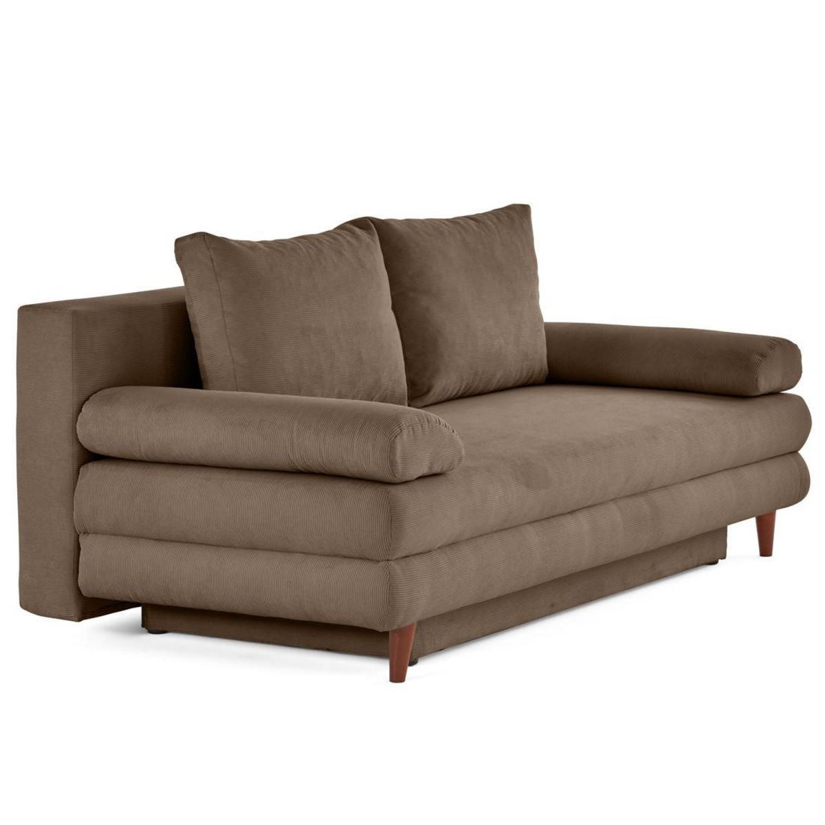 BEST MOBILIER Wonder - canapé 3 places convertible avec coffre en velours côtelé