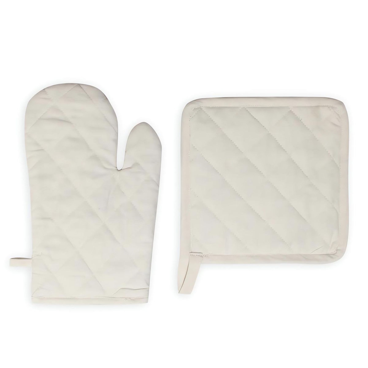 SOLEIL D'OCRE Gant et manique en coton PANAMA écru