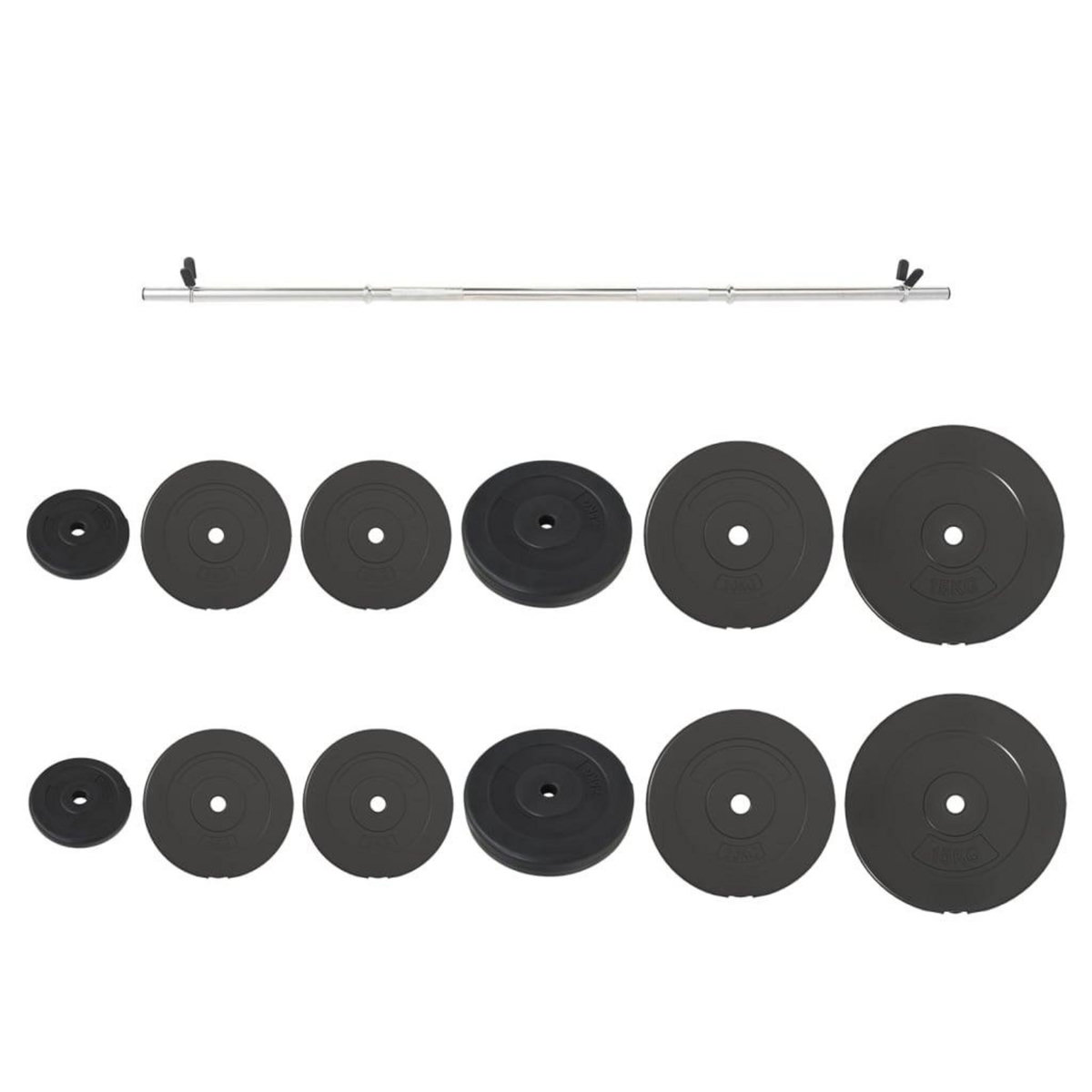 VIDAXL Barre d'halteres avec plaques 90 kg