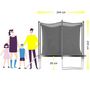 Voir la diapositive 2 : JUMP4FUN Trampoline de jardin ø244 cm- 8FT- Filet intérieur, Matelas de protection et Echelle