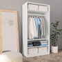 Voir la diapositive 1 : VIDAXL Garde-robe Blanc 100 x 50 x 200 cm Bois d'ingenierie
