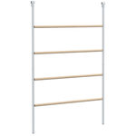 PAWHUT Grand perchoir échelle poules 4 niv. compatible enclos poulailler