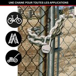 Master lock 8011EURD Chaîne en acier cémenté, 100 cm x 0,6 cm