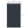 Voir la diapositive 3 : OUTSUNNY Store extérieur vertical store manuel rétractable dim. 124L x 5l x 222H cm installation sans perçage alu. acier polyester gris
