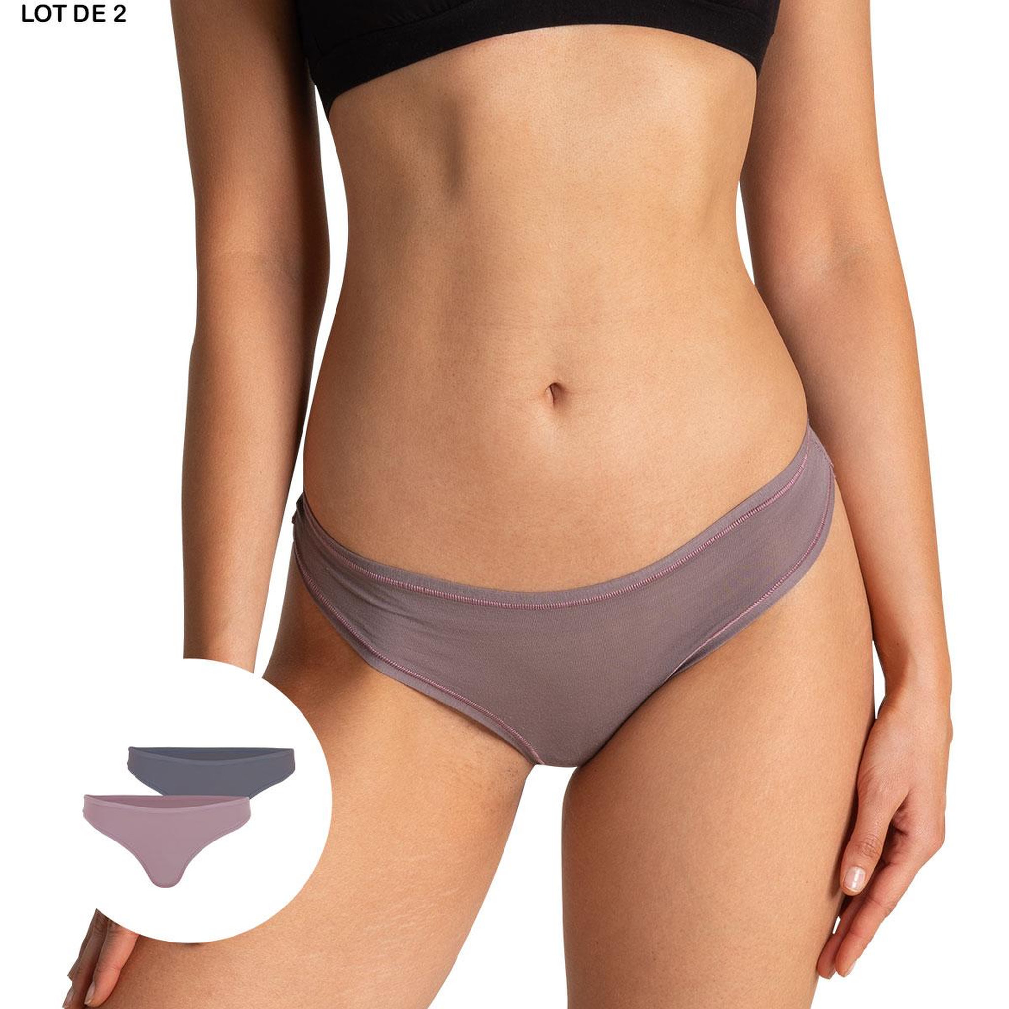 Voir la diapositive 2 : Athena Lot de 2 tangas femme Easy Seconde Peau