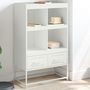 Voir la diapositive 1 : VIDAXL Buffet haut blanc 68x39x111,5 cm acier