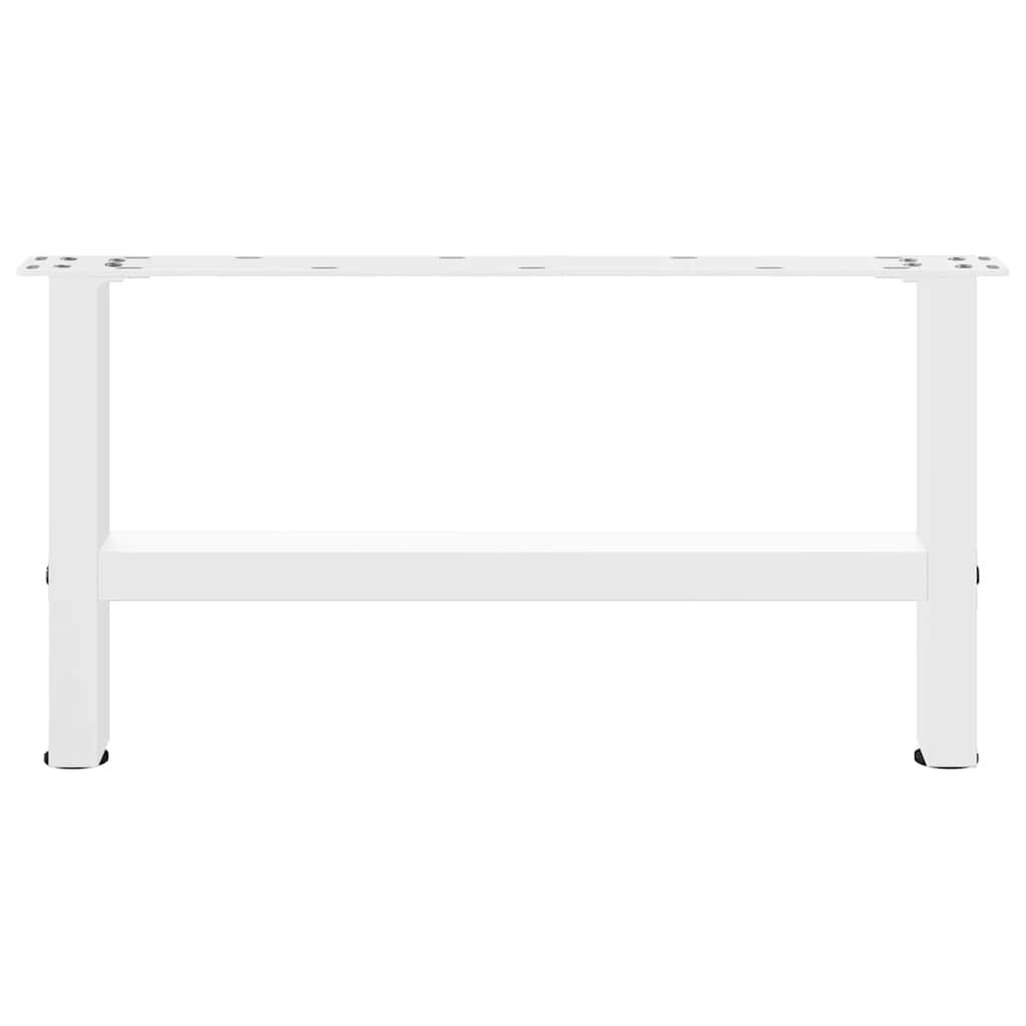 Voir la diapositive 5 : VIDAXL Pieds de table basse blanc 2 pcs 70x(30-31) cm acier