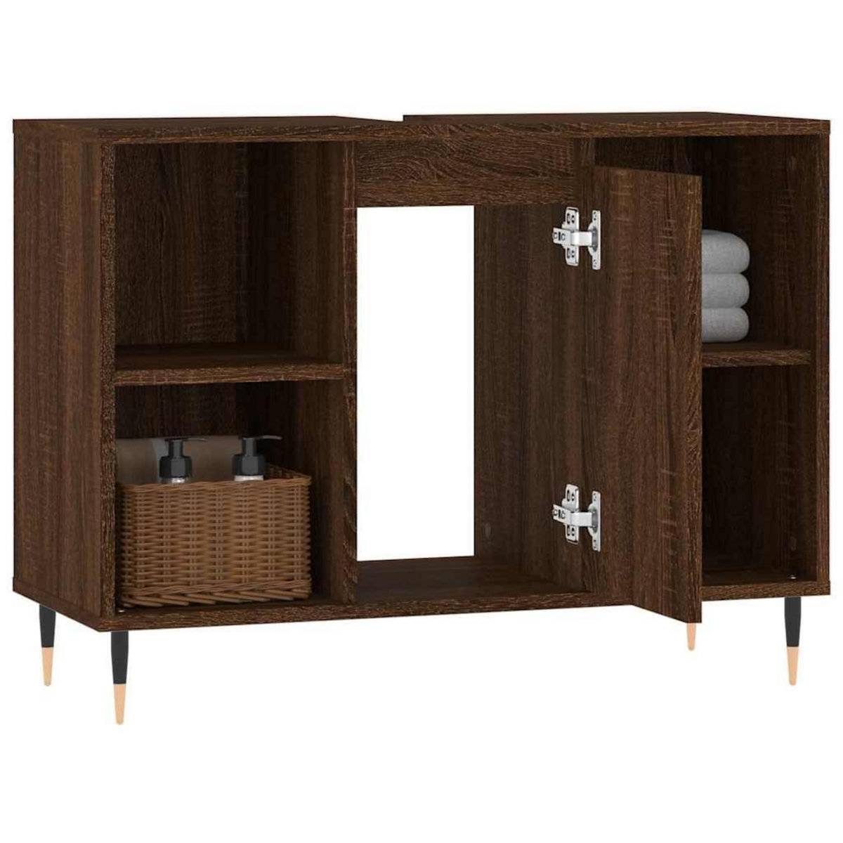 VIDAXL Armoire salle de bain chene marron 80x33x60cm bois d'ingenierie