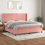 Voir la diapositive 1 : VIDAXL Sommier a lattes de lit avec matelas Rose 200x200 cm Velours