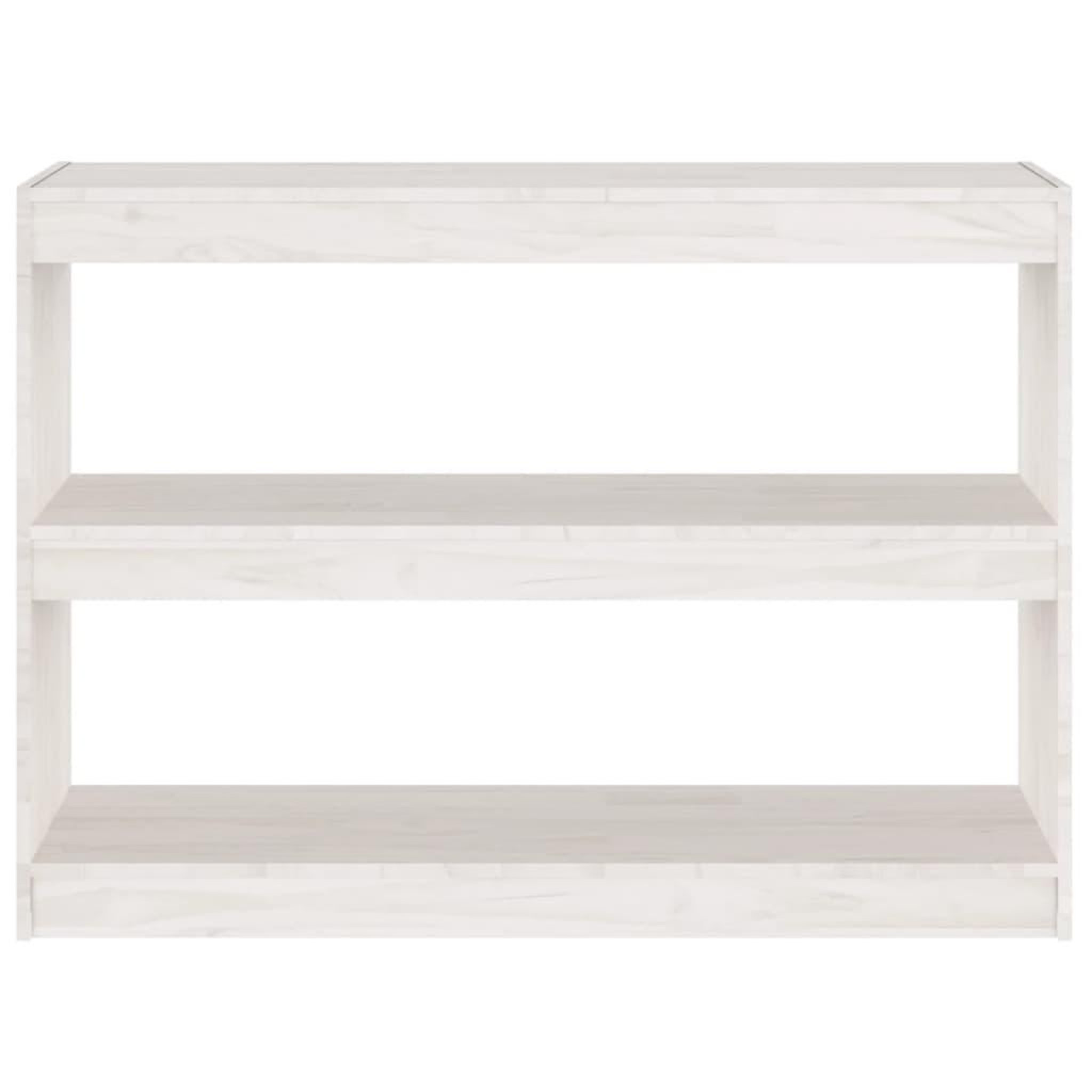 Voir la diapositive 5 : VIDAXL Bibliotheque/Separateur de piece Blanc 100x30x71,5cm Pin massif