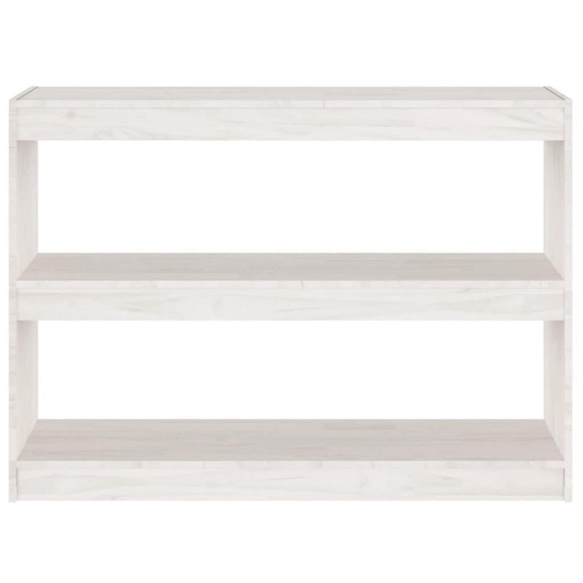 VIDAXL Bibliotheque/Separateur de piece Blanc 100x30x71,5cm Pin massif