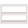 Voir la diapositive 5 : VIDAXL Bibliotheque/Separateur de piece Blanc 100x30x71,5cm Pin massif