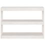 Voir la diapositive 5 : VIDAXL Bibliotheque/Separateur de piece Blanc 100x30x71,5cm Pin massif