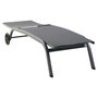 Voir la diapositive 8 : GARDENSTAR Bain de soleil avec dossier réglable - Textilène et acier - Gris