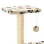 Voir la diapositive 4 : VIDAXL Arbre a chat avec griffoirs en sisal 65 cm Beige Motif pattes