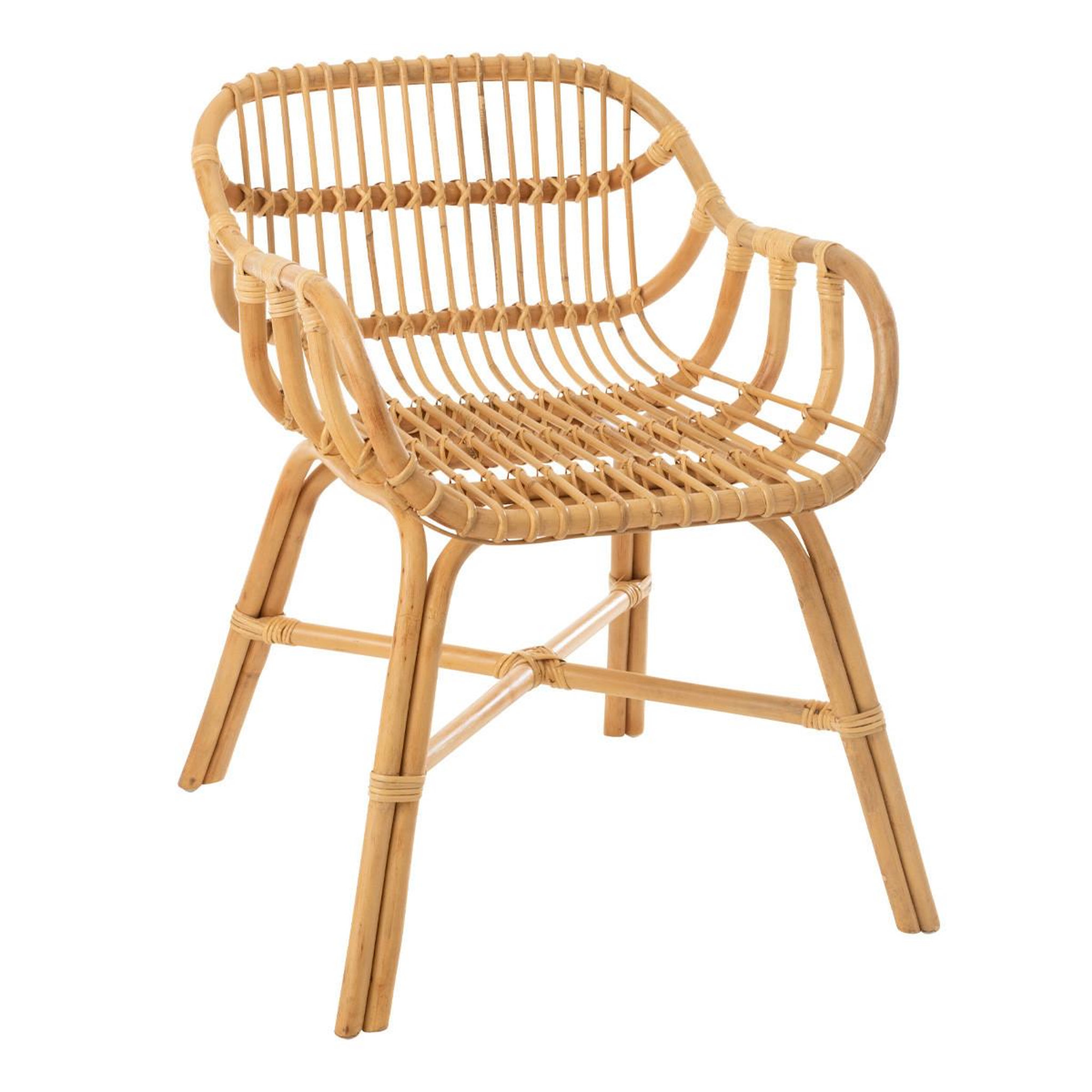 Voir la diapositive 1 : J-LINE Chaise en rotin  ana  82cm naturel