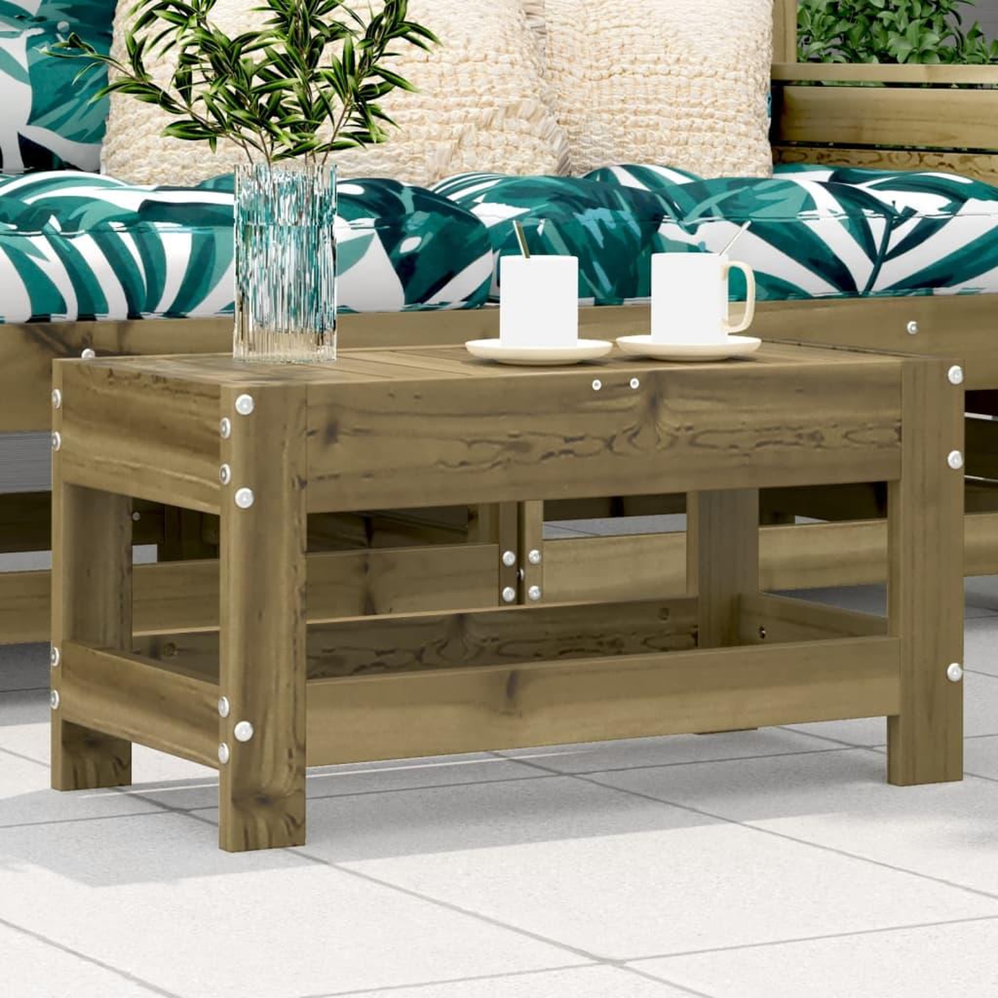 VIDAXL Repose-pied de jardin 62x30x32 cm bois de pin impregne
