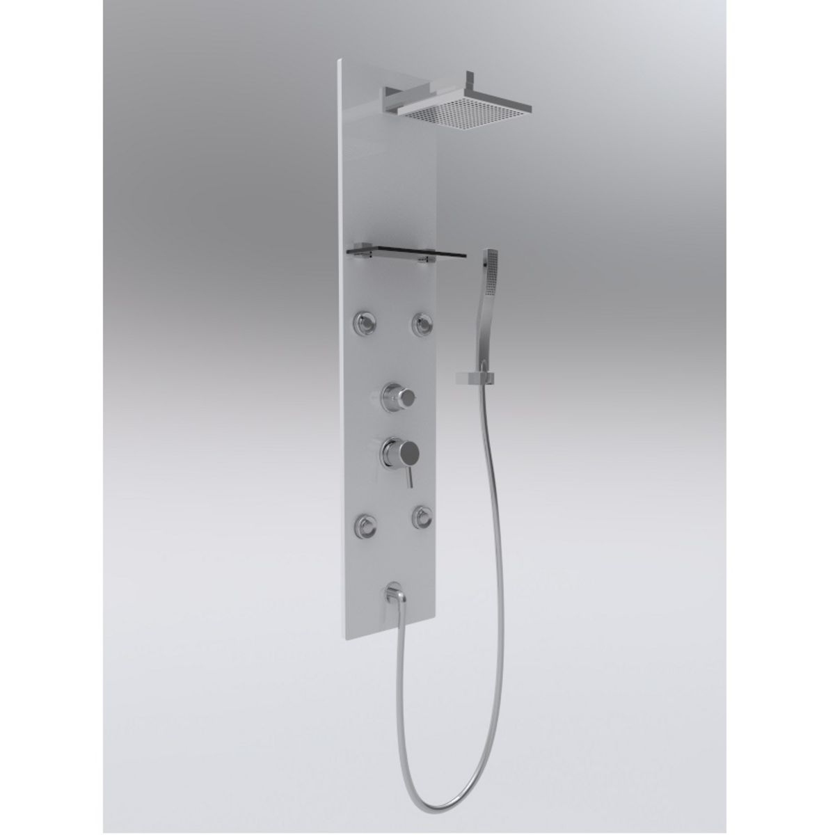 Aurlane Colonne de douche balnéo - Glass Blanc