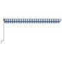 Voir la diapositive 4 : VIDAXL Auvent manuel retractable 500x350 cm Bleu et blanc