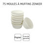 Voir la diapositive 4 : ZENKER Lot de 75 moules à muffins en papier 5 cm Zenker Smart Pastry